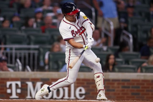 애틀랜타 브레이브스 내야수 김하성이 25일 미국 조지아주 애틀랜타의 트루이스트파크에서 열린 2025 미국 메이저리그(MLB) 워싱턴 내셔널스와의 홈경기에 5번타자 겸 유격수로 선발 출전해 4타수 1안타를 기록했다. 김하성의 시즌 타율은 0.250을 유지했다. Imagn Images 연합뉴스