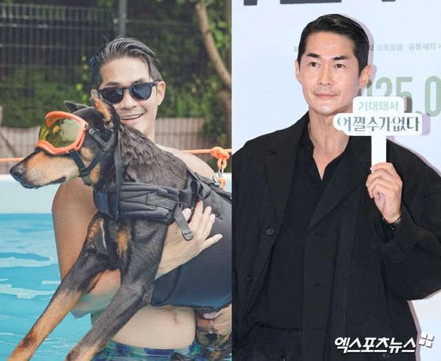 배정남과 반려견 벨.