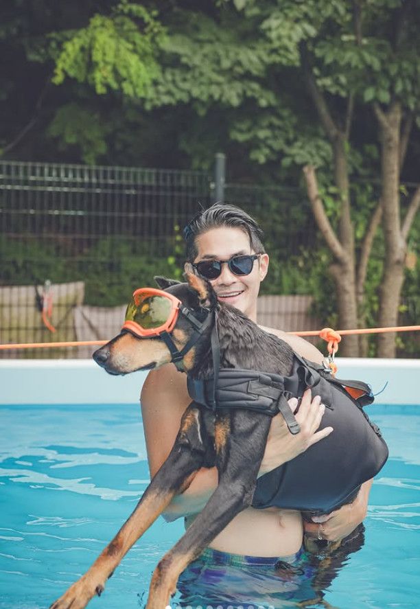 배정남과 반려견 벨.