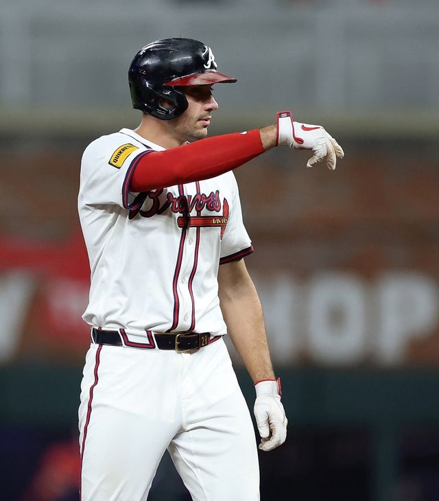 애틀랜타 브레이브스 내야수 맷 올슨이 역전 3점포로 팀 승리에 기여한 김하성을 칭찬했다. AFP 연합뉴스