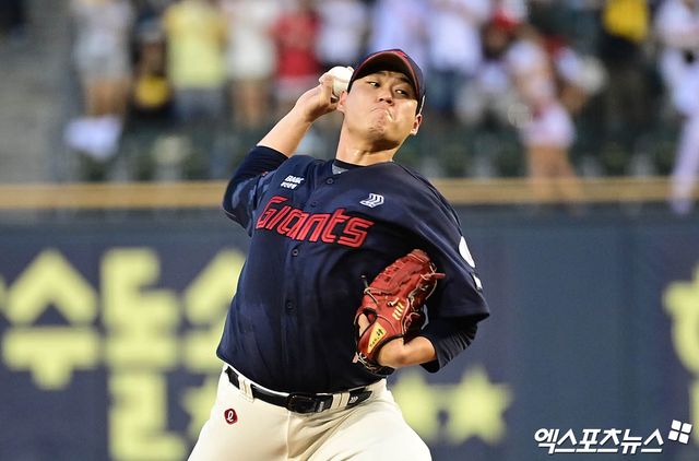 롯데 자이언츠 우완 나균안이 오는 11일 KIA 타이거즈와의 경기에 선발투수로 나설 것으로 보인다. 사진 엑스포츠뉴스 DB