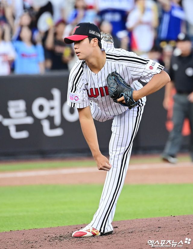 지난해 7월 11일 오후 대전한화생명볼파크에서 열린 '2025 신한 SOL Bank KBO 퓨처스 올스타전' 남부리그와 북부리그의 경기, 3회초 북부 박시원이 역투하고 있다. 엑스포츠뉴스 DB