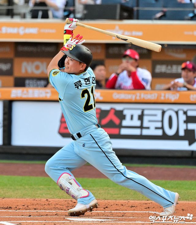 지난해 상무야구단 소속으로 맹활약을 펼쳤던 KT 위즈 류현인이 2026 스프링캠프 명단에 포함됐다. 그는 지난 11일 선발대로 출국했다. 엑스포츠뉴스 DB