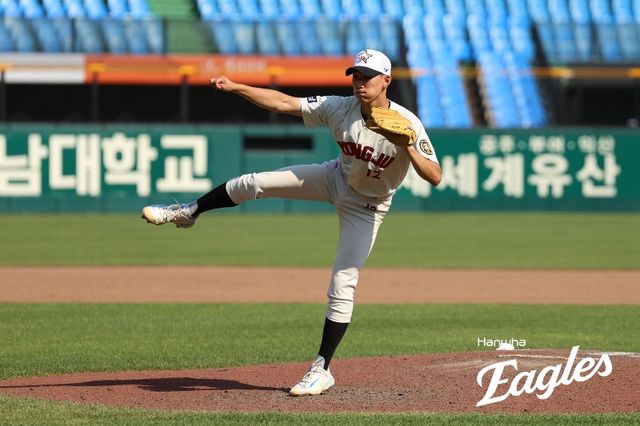 한화 이글스가 29일 KIA 타이거즈로 FA(자유계약) 이적한 좌완 김범수의 보상선수로 우완 파이어볼러 유망주 양수호를 지명했다. 사진 한화 이글스