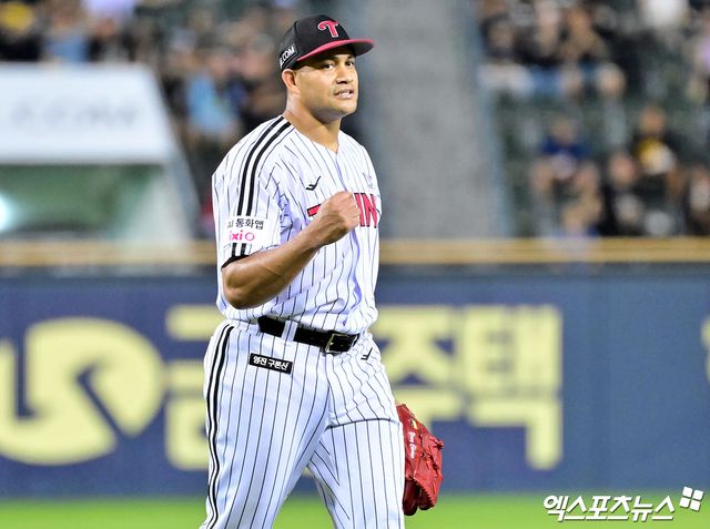 베네수엘라 국적인 LG 트윈스 외국인 투수 요니 치리노스. 사진 엑스포츠뉴스 DB