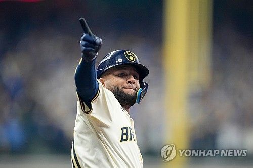 베네수엘라 국적인 미국 메이저리그 밀워키 브루어스의 간판 스타 잭슨 추리오. 사진 연합뉴스