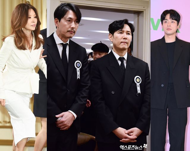 배우 이미숙, 이정재, 정우성, 박정민.