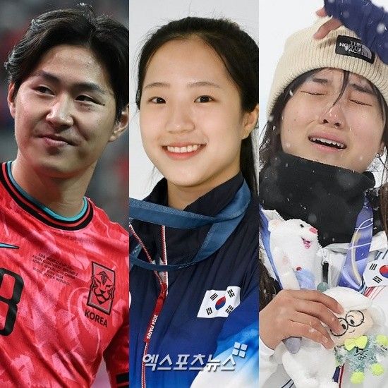이강인-신유빈-최가온, 엑스포츠뉴스DB, 연합뉴스