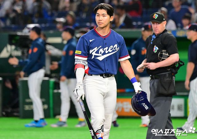 2026 월드베이스볼클래식(WBC)에 출전 중인 김혜성이 왼손 부상 여파로 지난 9일 호주와의 조별리그 최종전에 결정했다. 사진 엑스포츠뉴스 DB