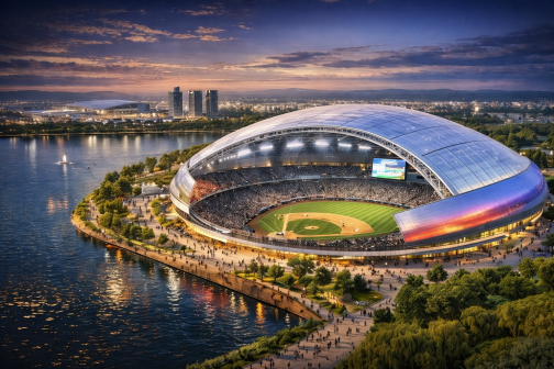 일산 호수공원 옆 고양돔 조감도. AI 생성이미지