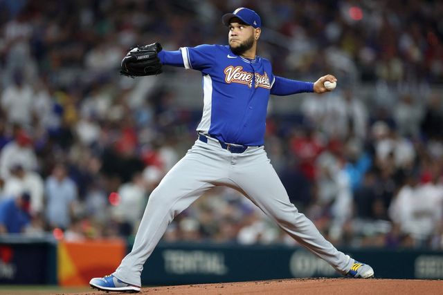 베네수엘라 좌완 에두아르도 로드리게스가 18일(한국시간) 미국 마이애미의 론디포파크에서 열린 2026 WBC 결승전에 선발등판, 미국을 4.1이닝 무실점으로 봉쇄하고 조국의 우승을 견인했다. 사진 연합뉴스