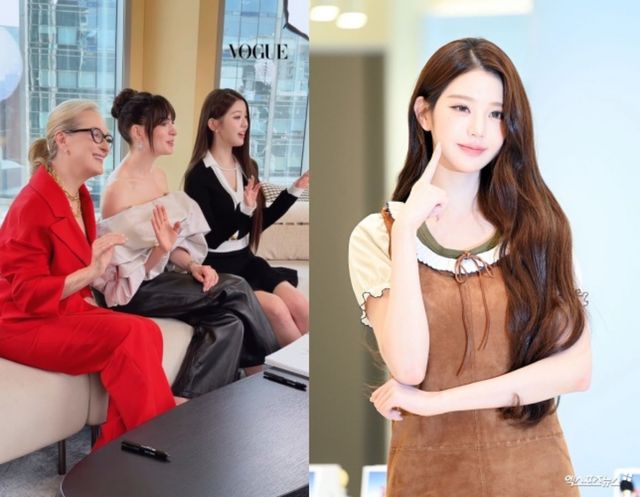 (좌) 메릴 스트립-앤 해서웨이-장원영 / (우) 장원영.