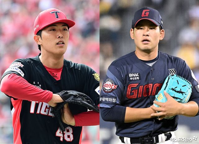 올 시즌 각각 커리어 반전의 계기를 마련한 KIA 타이거즈 이의리와 롯데 자이언츠 김진욱. 엑스포츠뉴스 DB