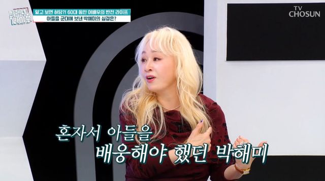 박해미, TV조선 방송화면