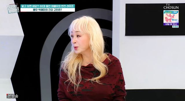 박해미, TV조선 방송화면