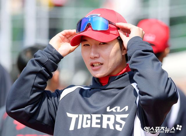 28일 오후 인천SSG랜더스필드에서 열리는 '2026 신한 SOL Bank KBO리그' KIA 타이거즈와 SSG 랜더스의 경기, KIA 정현창이 훈련을 준비하고 있다. 엑스포츠뉴스 DB