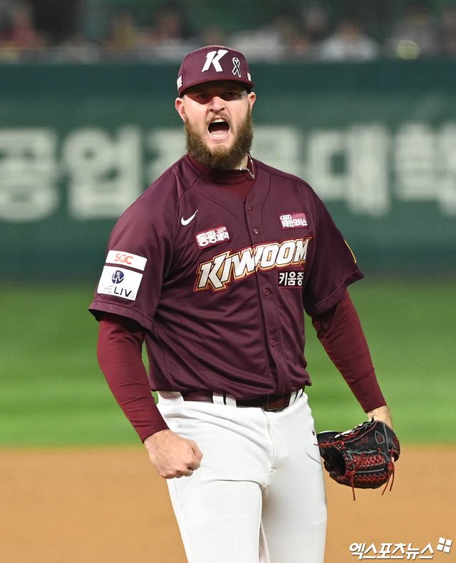 2022시즌 KBO리그 키움 히어로즈에서 뛰었던 투수 타일러 애플러. 사진 엑스포츠뉴스 DB