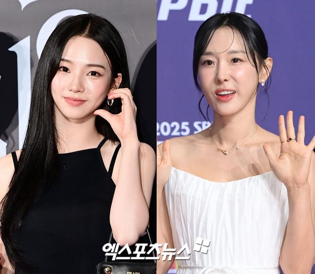 에스파 멤버 카리나, 가수 이지혜. 엑스포츠뉴스 DB.