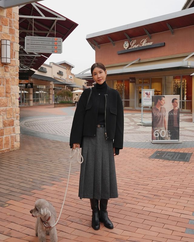 반려견과 함께한 일상 속 스타일링/사진=김준희 인스타그램