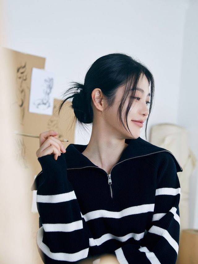 신예은, 따스함을 더한 아노락 스웨터/사진=프로젝트엠(PROJECT M)