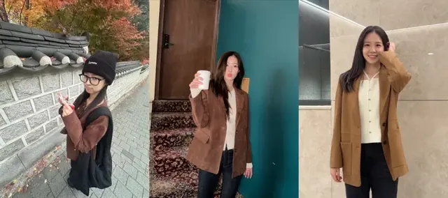 [캡션4] 세 사람의 블레이저&팬츠 스타일링으로 완성된 각기 다른 가을 감성 룩. /사진=각 인물 인스타그램