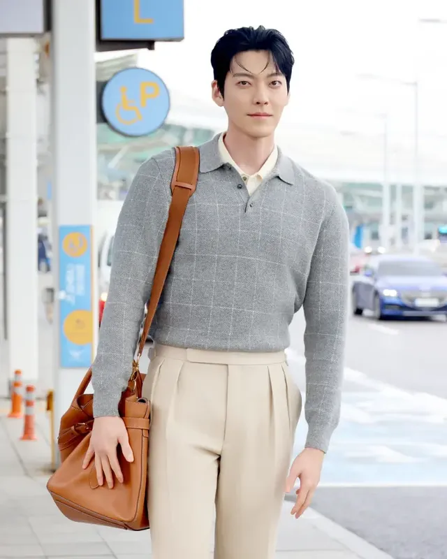 /사진=랄프 로렌 퍼플 라벨, 김우빈 공항패션으로 클래식 남성미 강조