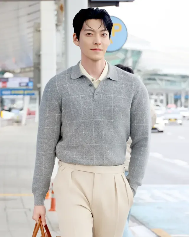 /사진=랄프 로렌 퍼플 라벨, 김우빈 공항패션으로 클래식 남성미 강조