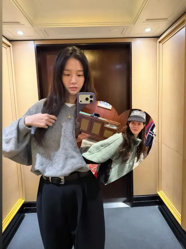 /사진=박규영, 플리스 스웨터로 겨울 패션 재해석