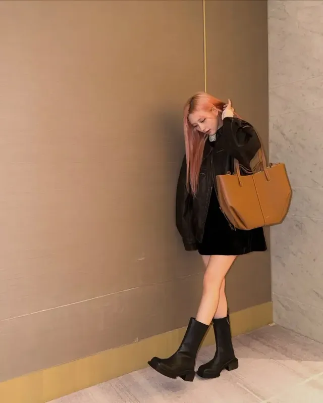 /사진=가을, 블랙 룩으로 제안한 겨울 스타일링