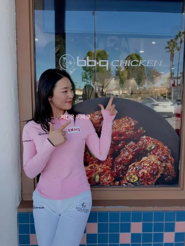 BBQ 모델로 변신한 윤이나 | 필드 밖에서도 숨길 수 없는 ‘모델 포스’와 상큼 미소 /사진=윤이나 인스타그램