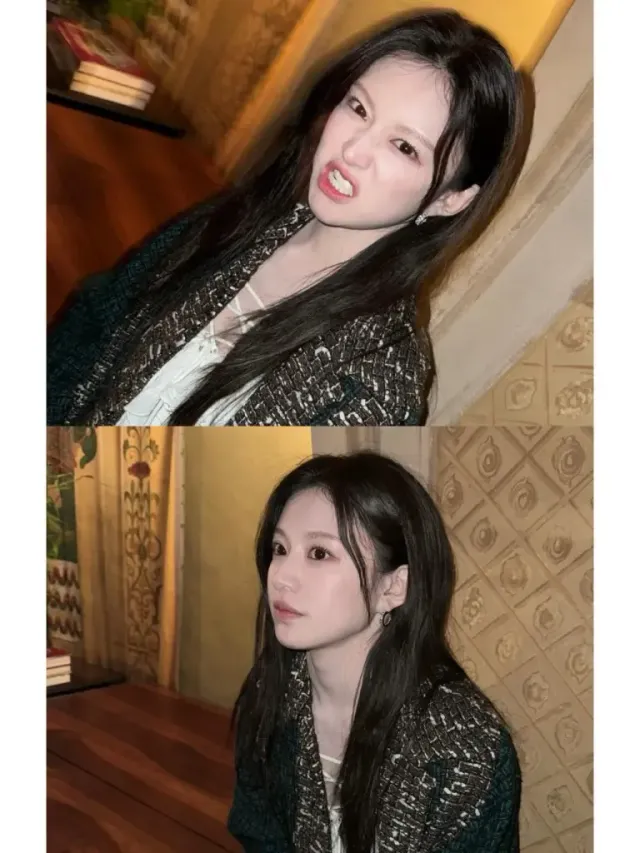 레이스업 블라우스 | 차가운 겨울밤에 로맨틱한 무드를 더하는 섬세한 디테일 /사진=고윤정 인스타그램