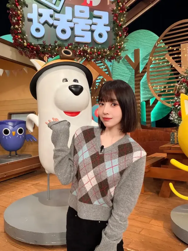 아가일 체크 니트 | 