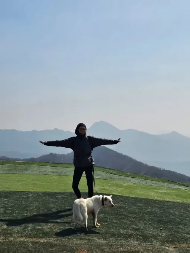 반려견 산책룩 | 편안함과 스타일을 모두 잡은 에너제틱한 겨울 아웃도어 스타일링 /사진=전혜진 인스타그램