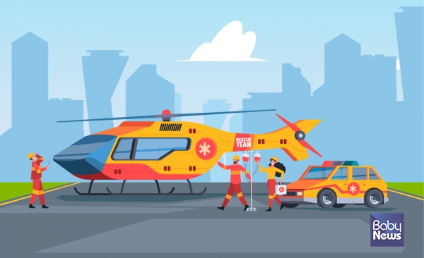 ‘하늘 위 응급실’로 불리는 닥터헬기를 이용한 임신부가 최근 5년간 9명인 것으로 집계됐다. ⓒ베이비뉴스