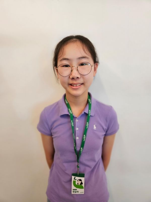 초록우산 아동권리옹호단 그린즈 광주상무초등학교 6학년 변승아. ⓒ초록우산어린이재단