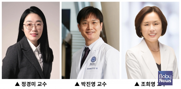연세대학교 용인세브란스병원(병원장 김은경) 정신건강의학과 정경미‧박진영 교수, 서울대학교병원 산부인과 조희영 교수 연구팀. ⓒ용인세브란스병원