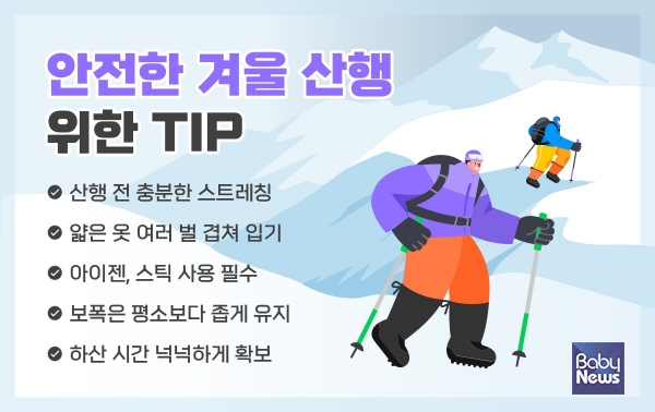 안전한 겨울산행 위한 TIP. ⓒ힘찬병원