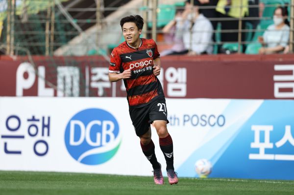 포항 공격수 정재희. 사진｜한국프로축구연맹 제공