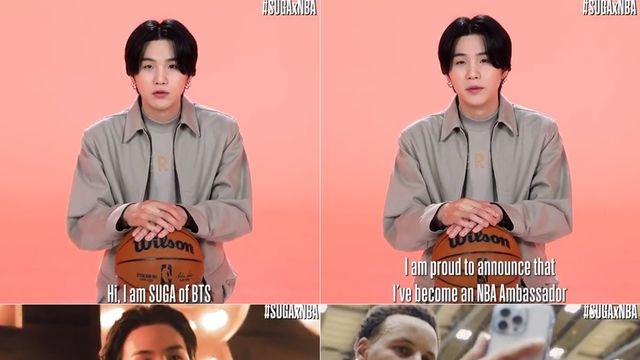 방탄소년단 슈가, 농구 성덕 됐다…NBA 글로벌 앰버서더 발탁