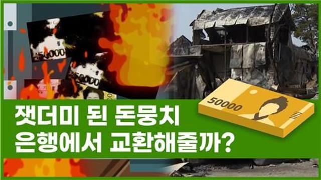 Why요 잿더미 된 돈뭉치…은행에서 교환해줄까