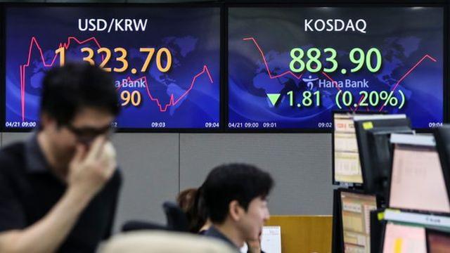 시황 코스피, 개인 ‘팔자’에 1대 하락…2540선 후퇴