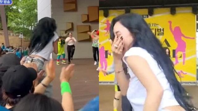 마마무 화사, 공연 중 관객에게 엉덩이 맞자 보인 충격적인 반응