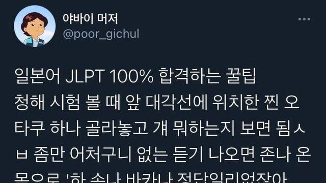 일본어 JLPT 100 합격하는 꿀팁