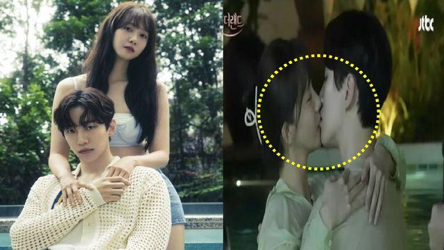 다리 안 나와서 다행 열애설 났던 윤아♥︎준호, 킹더랜드 수영장 키스신 충격적인 비밀 밝혀졌다