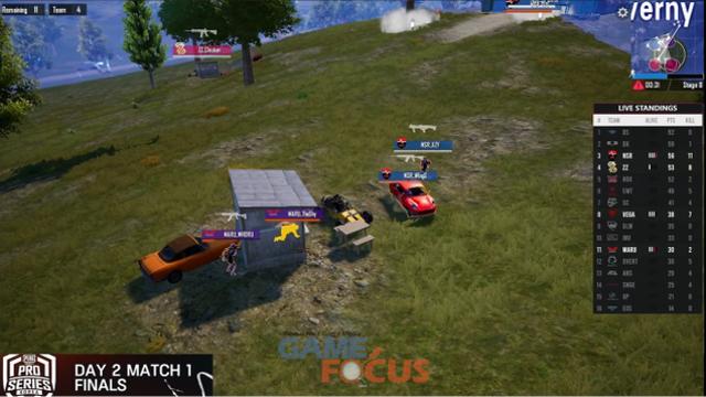 PMPS 덕산 e스포츠 파이널 2일차 경기에서 2위와 64점 차이로 1위 유지