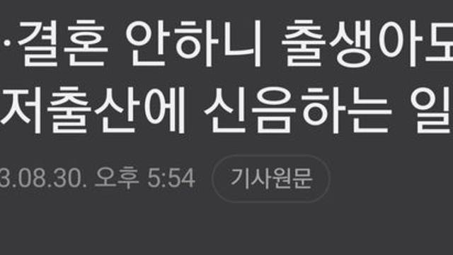 연애,결혼도 안하는 일본… 저출산에 신음		…