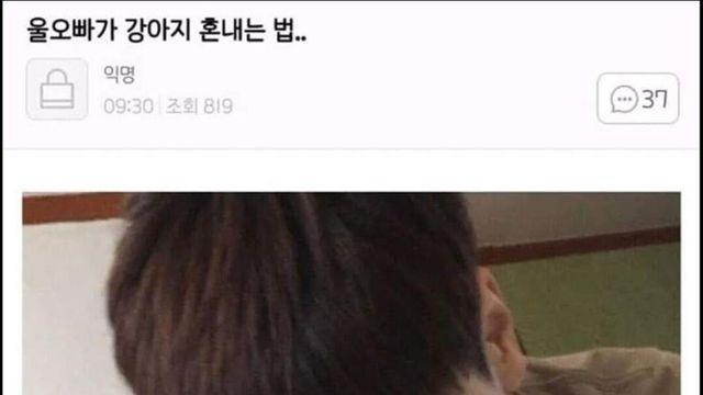 울 오빠가 강아지 혼내는 법 (有)