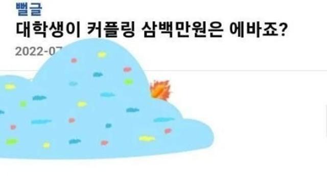 대딩 커플링 300만원은 좀 에바인가요?