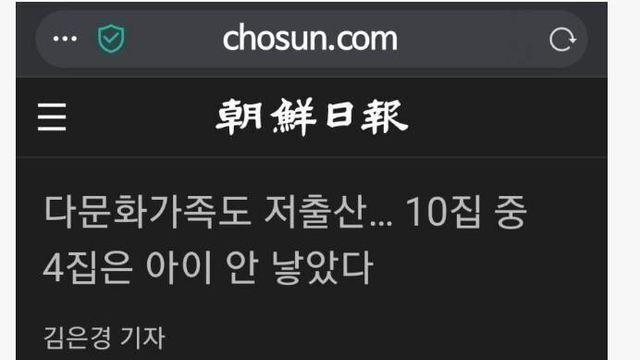 다문화가족도 아이 안낳는다		…
