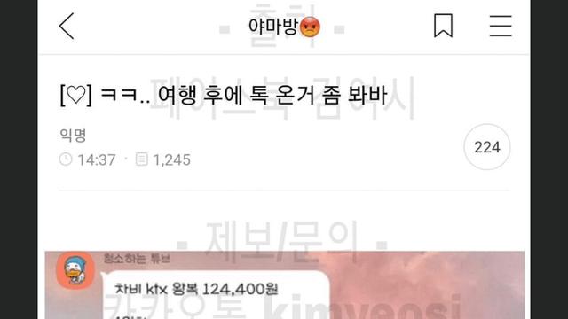 여초에 댓글 800개 달린 여행동아리 조리돌림		…